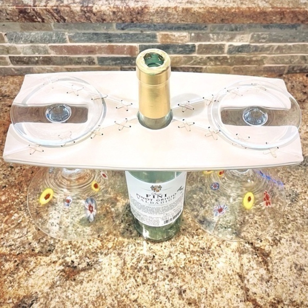 Leather Wine Bottle & Glass Presentation - Server!